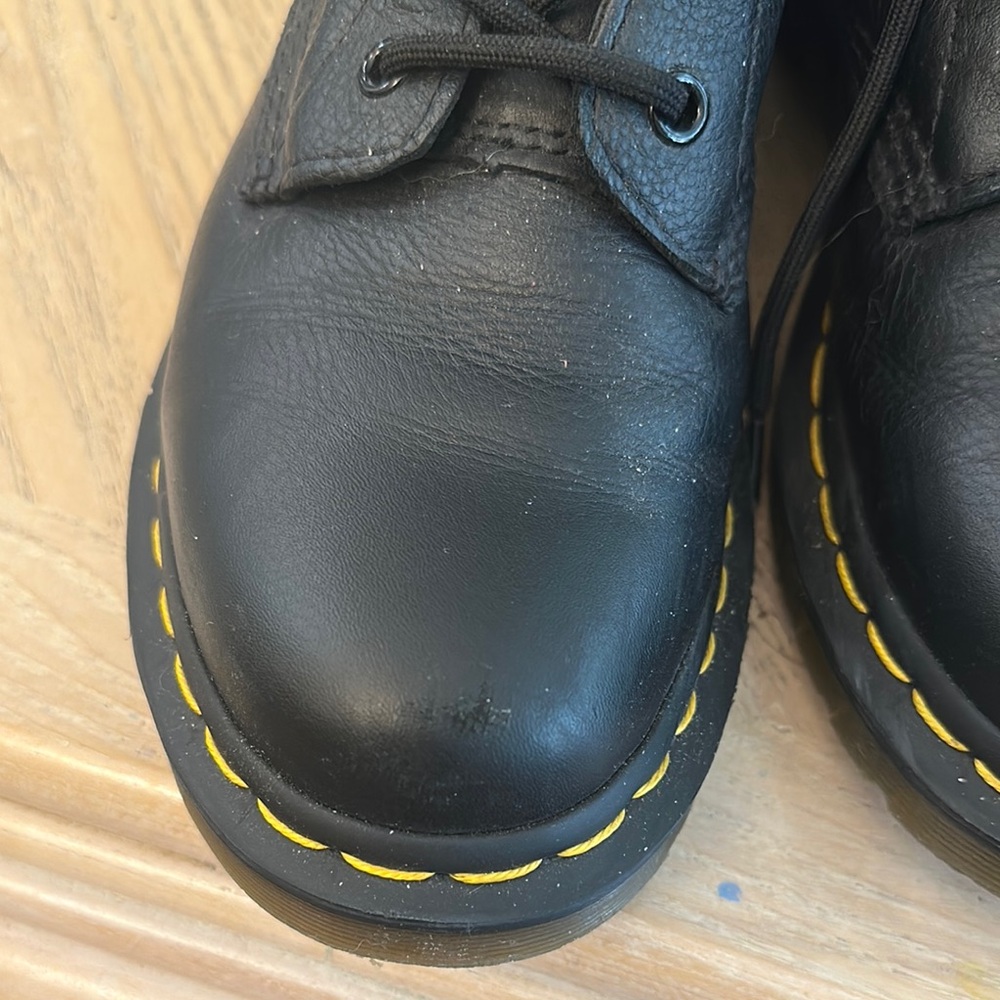 Dr. Martens Black Leather Combat Boots - Picture 7 of 9